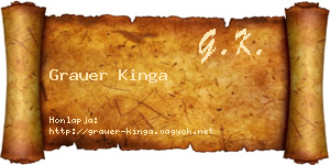 Grauer Kinga névjegykártya